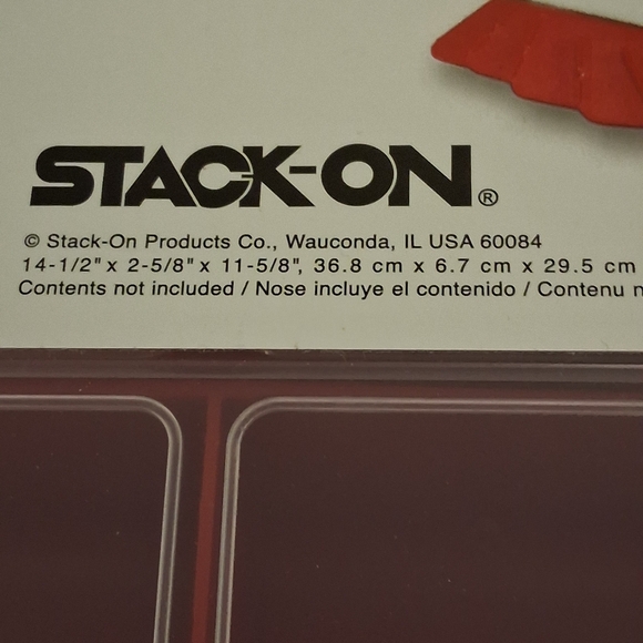 Stack-On-17-Compartment Storage Box in Red - Picture 2 of 6